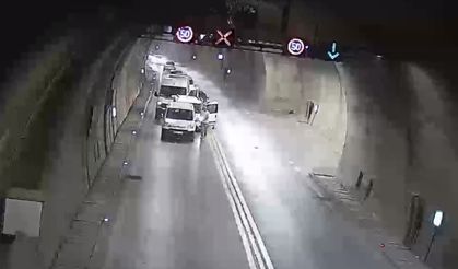 Tünelde zincirleme kaza