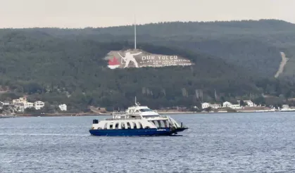 Gökçeada'da feribot seferleri iptal oldu