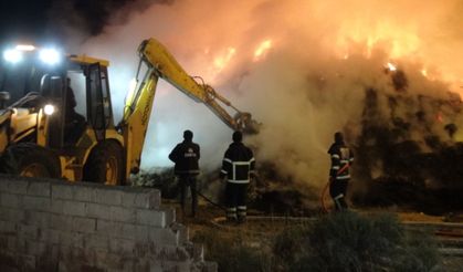 Kırıkkale’de Dev Saman Yangını Sürüyor