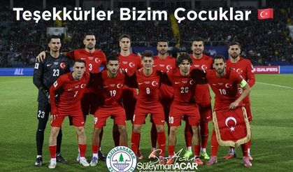 Kızılcahamam Belediye Başkanı Acar'dan, Milli Takım’a Tebrik