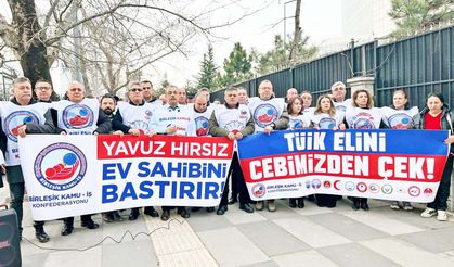 Resmi Enflasyon Verilerine TÜİK Önünde Protesto