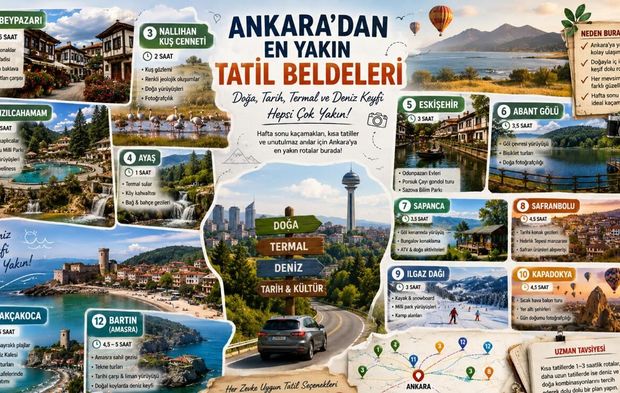 Ankara’dan En Yakın Tatil Rotaları: Doğa, Termal ve Deniz Keyfi İçin 10 Kaçış Noktası