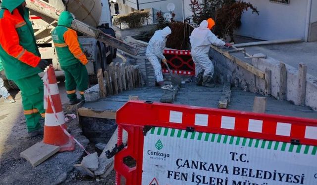 Çankaya Belediyesi'nden yol çalışması