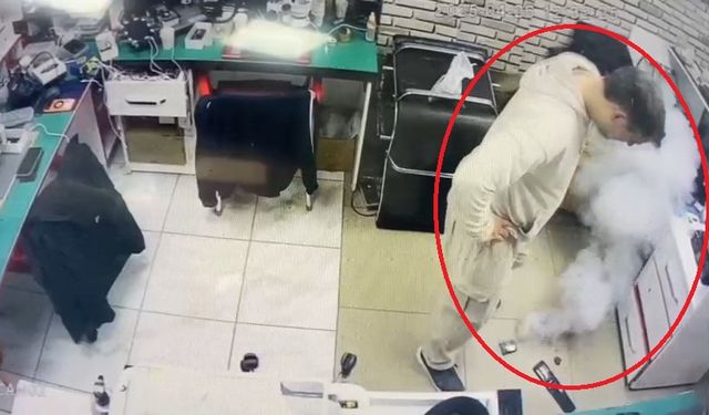 Telefon tamirinde batarya patlaması yaşandı