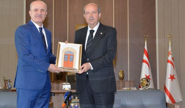 YÖK Başkanı Özvar, KKTC Cumhurbaşkanı Tatar ile görüştü