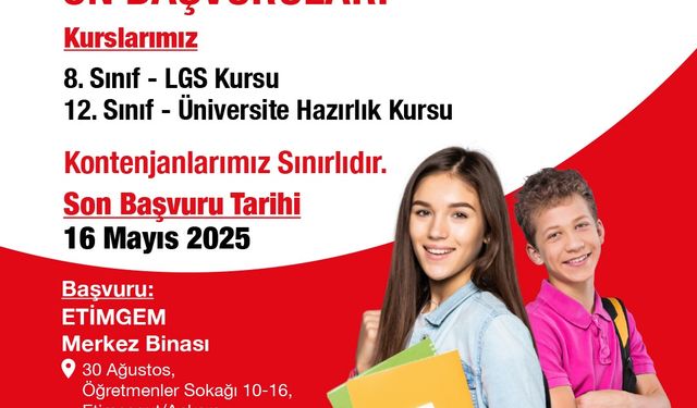 Etimesgut Belediyesi’nden öğrencilere ücretsiz YKS ve LGS kursu!