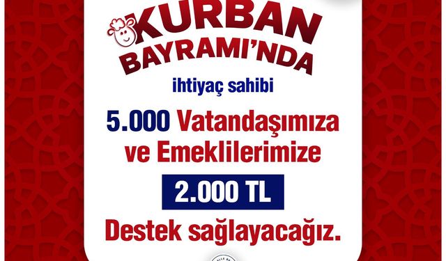 Yenimahalle Belediyesi'nden 2 bin TL yardım!
