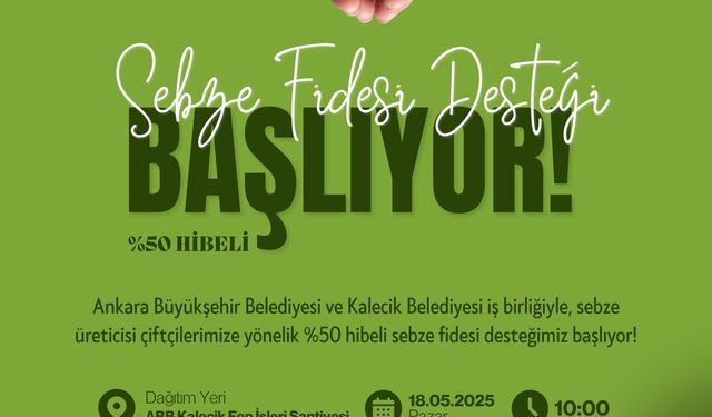 Kalecik'de çiftçiye sebze fidesi desteği