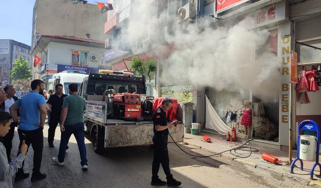 Edirne’de dükkanda çıkan yangın söndürüldü