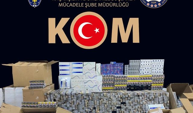 Minibüsten 35 bin paket kaçak sigara çıktı