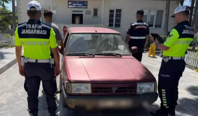 Finike'de drift atan sürücüye para cezası