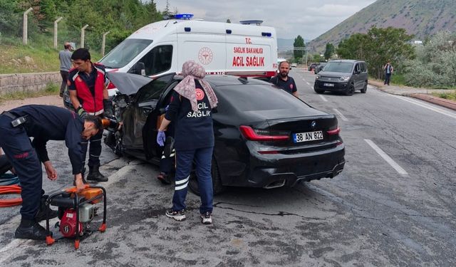 Kayseri'de korkutan kaza