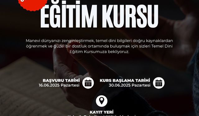 Kalecik Belediyesinden Temel Dini Eğitim Kursu