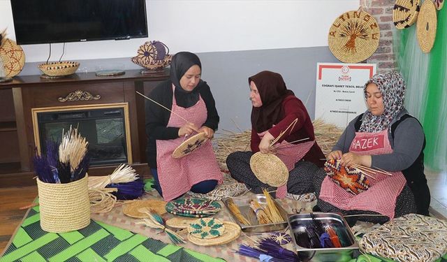 Buğday saplarıyla sanat!