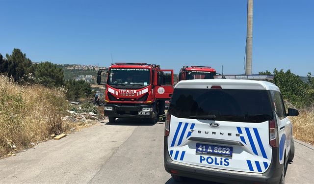 Ağaçlık alanda çıkan yangın çıktı