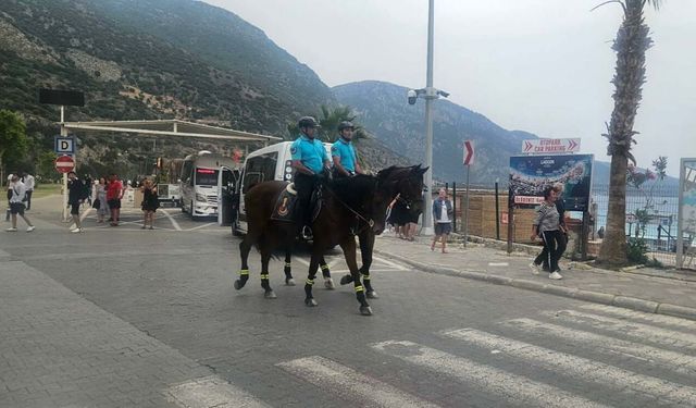 Fethiye'de Atlı Jandarma Timi görev başında