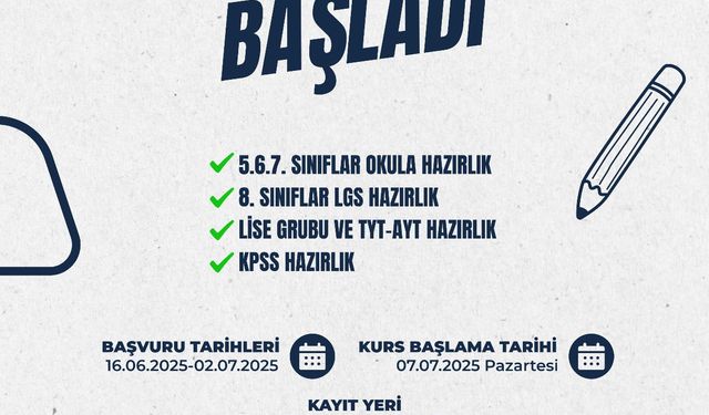 Kalecik Belediyesinden yaz tatili kursu