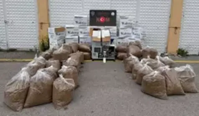 Kütahya’da  kaçak tütün operasyonu