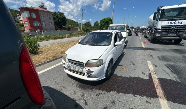 Samsun'da 3 araçlı zincirleme kaza!