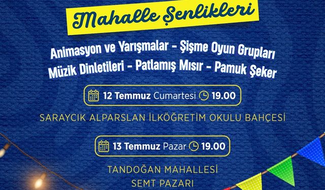 Sincan'da hafta sonu yaz şenliği!