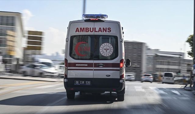 Merdivenden düşüp yaralandı, kurye kurtardı!