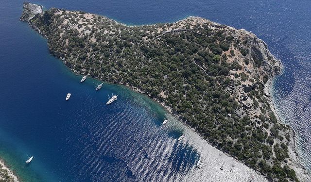 Fethiye'de tarihi Gemiler Adası, tur yapanların gözdesi haline geldi!