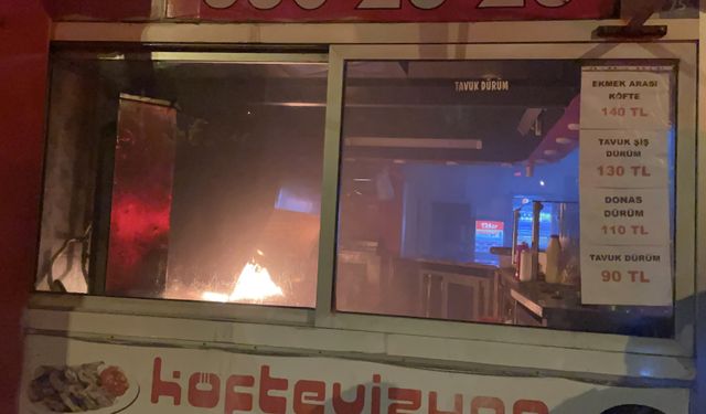 Kayseri’de köfteci ocağında çıkan yangın korkuttu