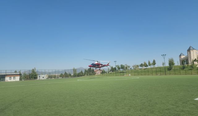Seydişehir'de hava ambulansı KOAH hastası için havalandı