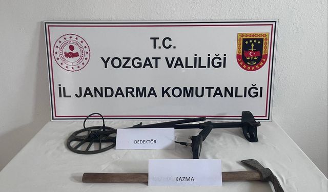 Yozgat'ta izinsiz kazı yapan şüpheli yakalandı!