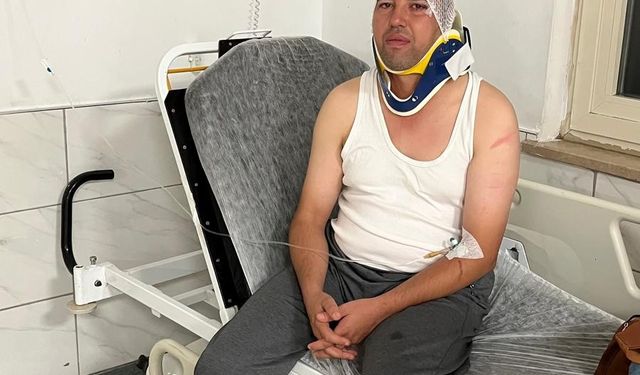 Yangın dönüşü arazöz devrildi