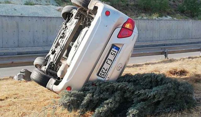 Burdur'da korkutan kaza
