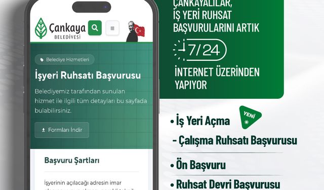 Çankaya Belediyesi’nden E-Ruhsat Kolaylığı