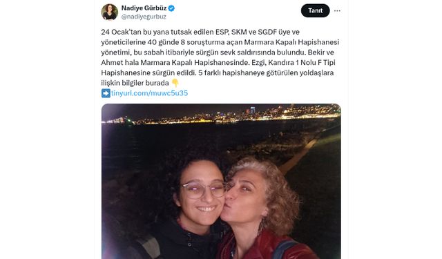 Gazeteciye Tutuklu Kızı Hakkında Paylaşım Suçlaması!