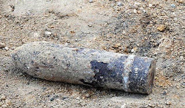 Erzurum'da asırlık top mermisi bulundu