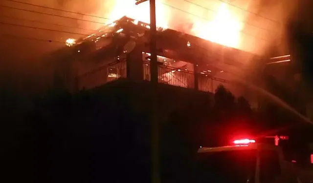 Evde yangın çıktı