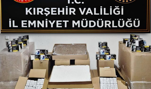 Kırşehir'de kaçak makaron operasyonu