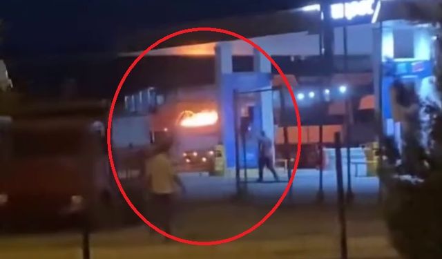 Kamyon alev alev yandı!