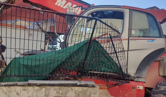 Koaceli'de korkutan iş makinesi kazası