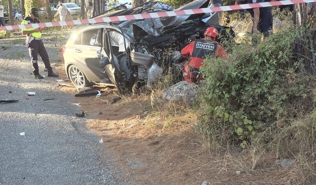 Muğla'da feci kaza: 1 ölü, 1 yaralı