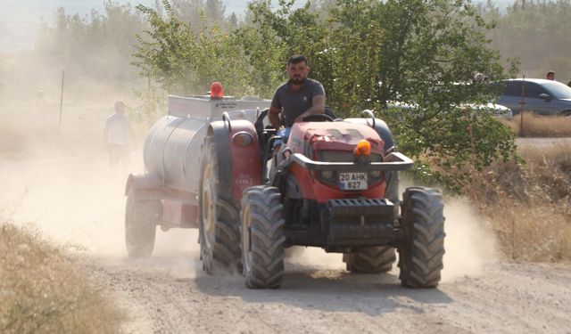 Pamukkale'deki orman yangını büyümeden söndürüldü