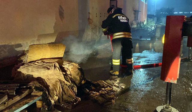 Tekirdağ'da fabrika yangını!