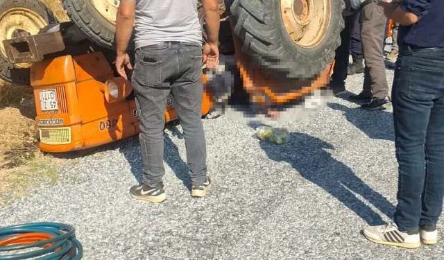 Devrilen traktörün sürücüsü hayatını kaybetti