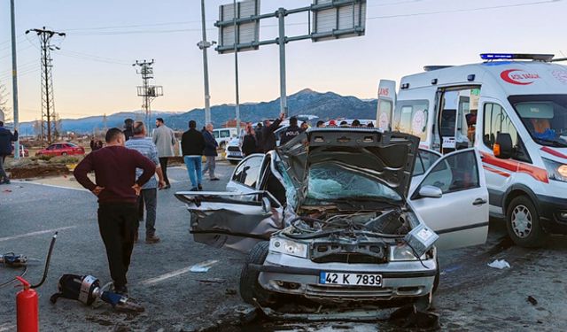 Konya'da korkutan kaza