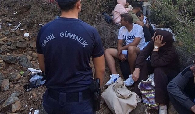 Fethiye'de 59 kaçak göçmen ile 3 organizatöre operasyon!