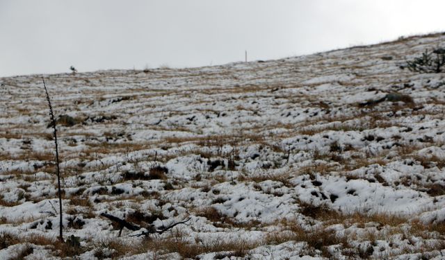 Kartalkaya karla kaplandı!