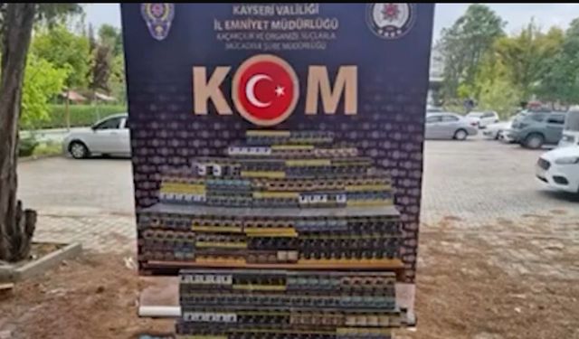 Kayseri’de Gümrük Kaçağı Sigara Yakalandı: 1 Kişi Gözaltına Alındı
