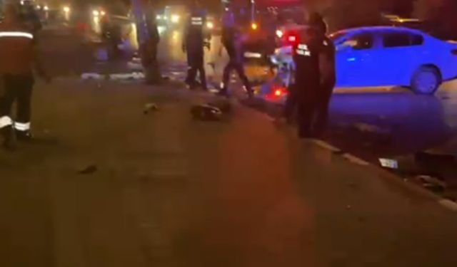 Sürücü şerit değiştirirken kaza yaptı