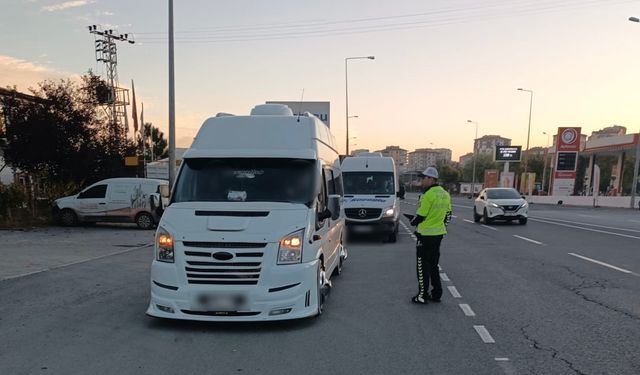 Kayseri’de personel servislerine yönelik denetim