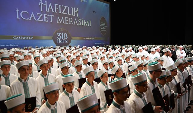 Gaziantep’te 318 Hafız İçin İcazet Töreni