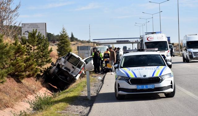 Kırıkkale'de korkutan kaza
